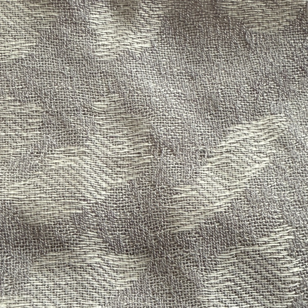 Elegant Silver & Gray Patterned Embroidered Scarf - Picture 2 of 2
